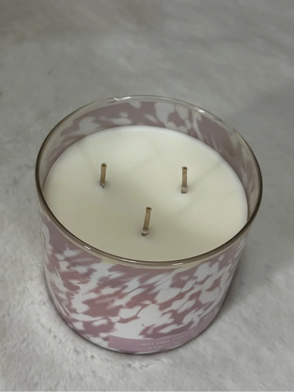 White Barn Hot Pink Cocoa Three-Wick Candle - Picture 2 of 3